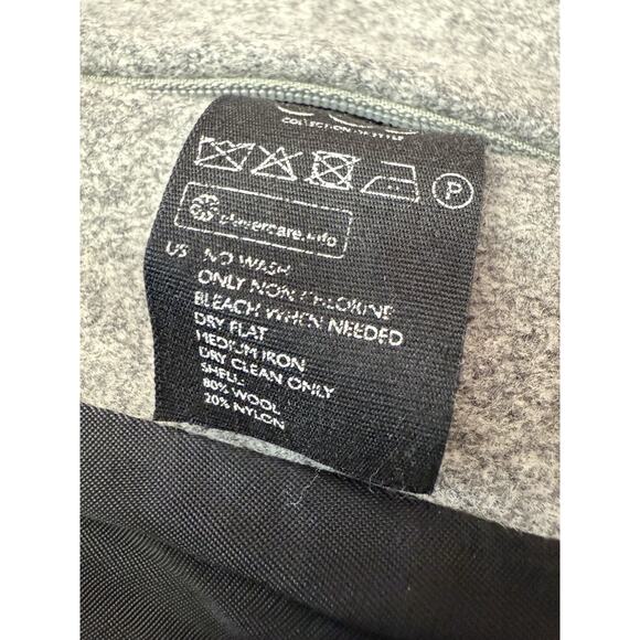 COS Men’s Gray Wool Blend Overcoat 36R Hidden Button Front Minimalist Classic - Picture 13 of 15